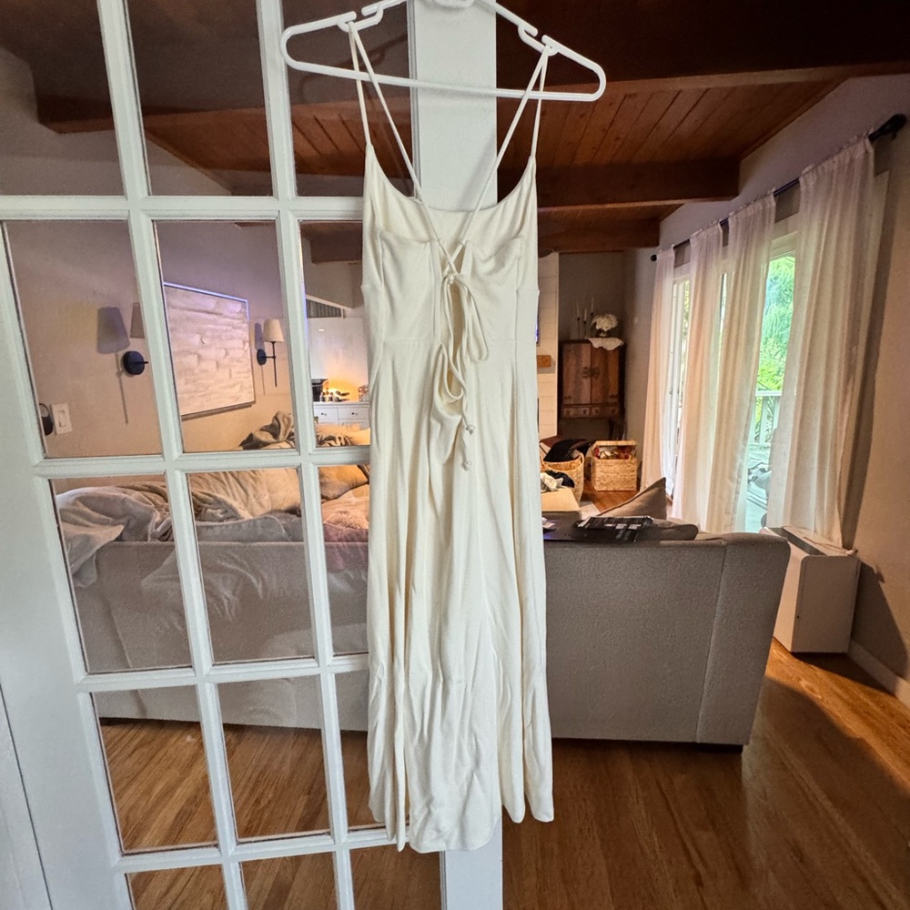 Elegant Cream Maxi Dress
